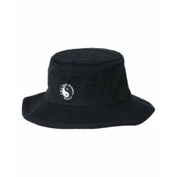 Terry Beach Hat - Black (Black Logo)