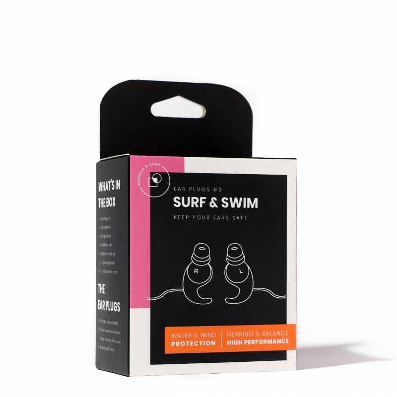 Models & Surf Surf Ear Plugs v3 - Orange packaging