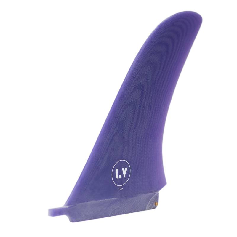 LVFins LB Nose Rider 11" Single Fin - Purple angle