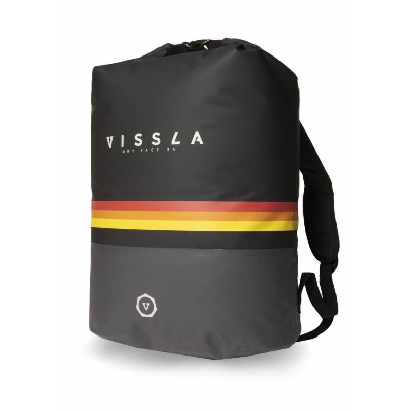 Vissla 7 Seas 35L Dry Backpack - Black 3 side