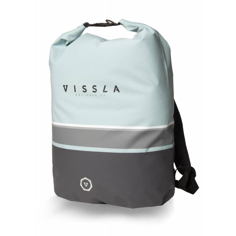 Vissla 7 Seas 35L Dry Backpack - Dusty Aqua side