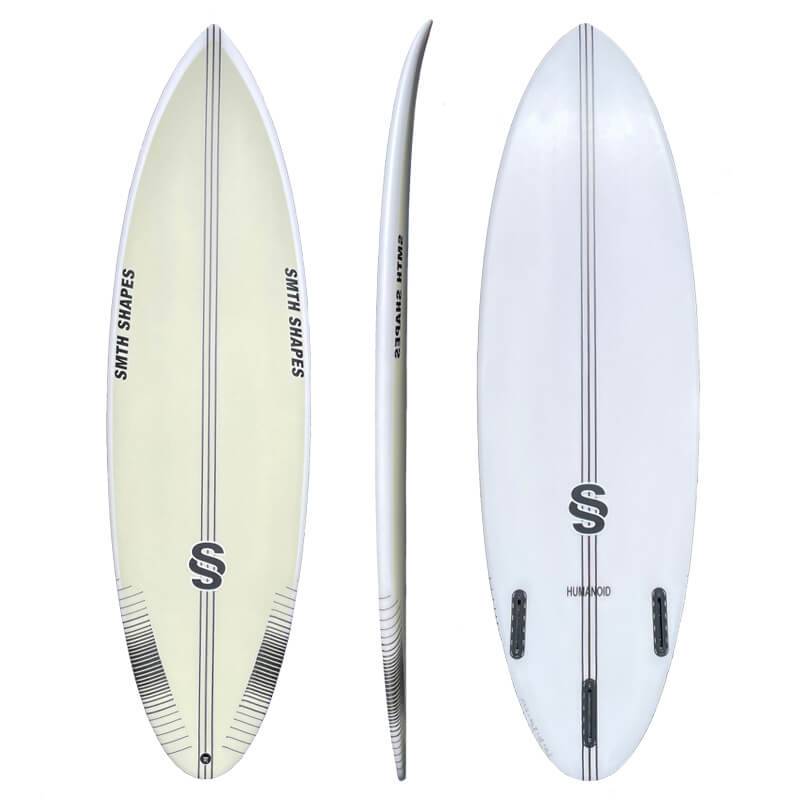 SMTH Shapes Humanoid Surfboard - tint deck rail bottom