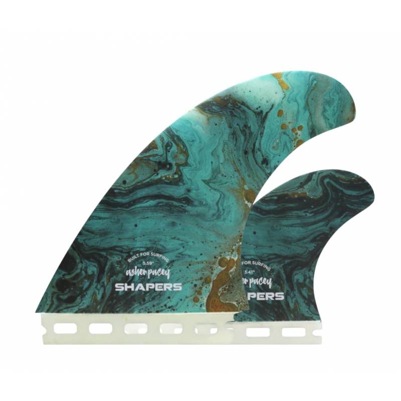 Shapers Asher Pacey 5.59" + Stabiliser Fin Set - Turquoise