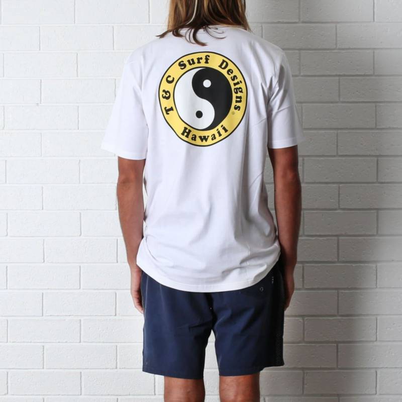 Town & Country OG Logo Tee - White / Yellow - Back