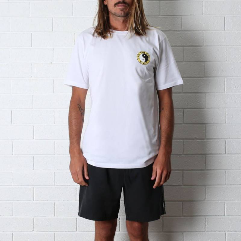 Town & Country OG Logo Tee - White / Yellow - Front