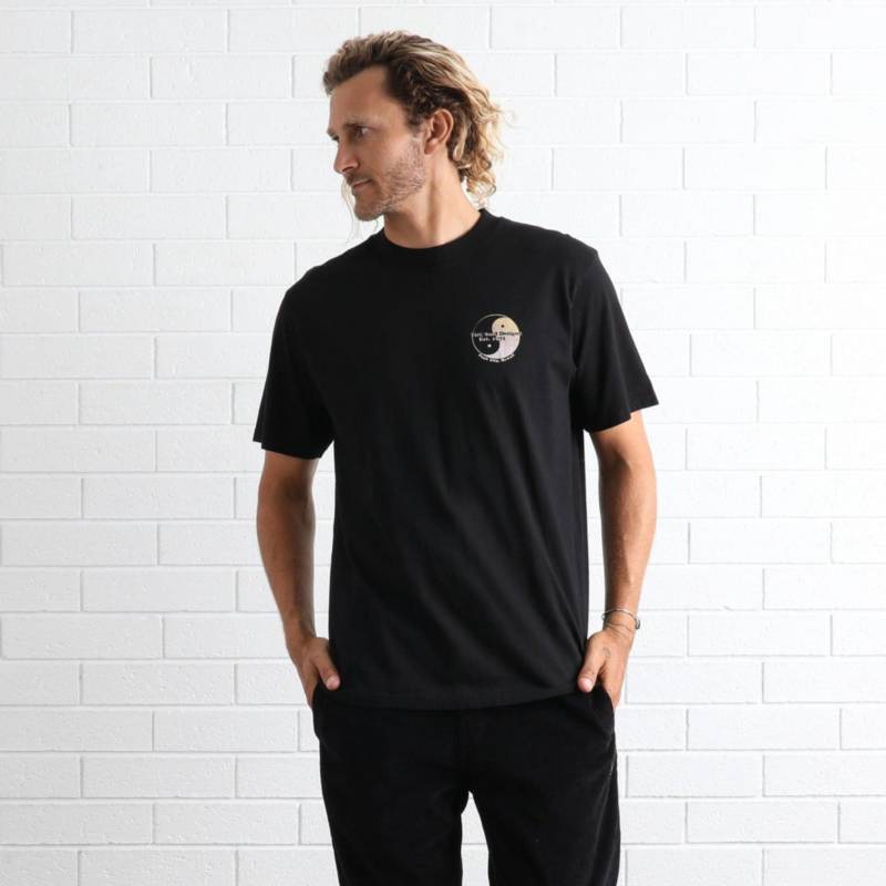 T&C Pearl City Fade Tee - Black front worn