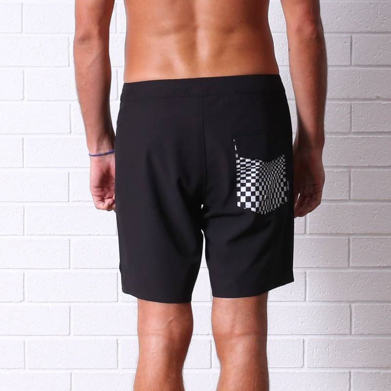 T&C Twisted Limits Trunk boardshort - black - back view