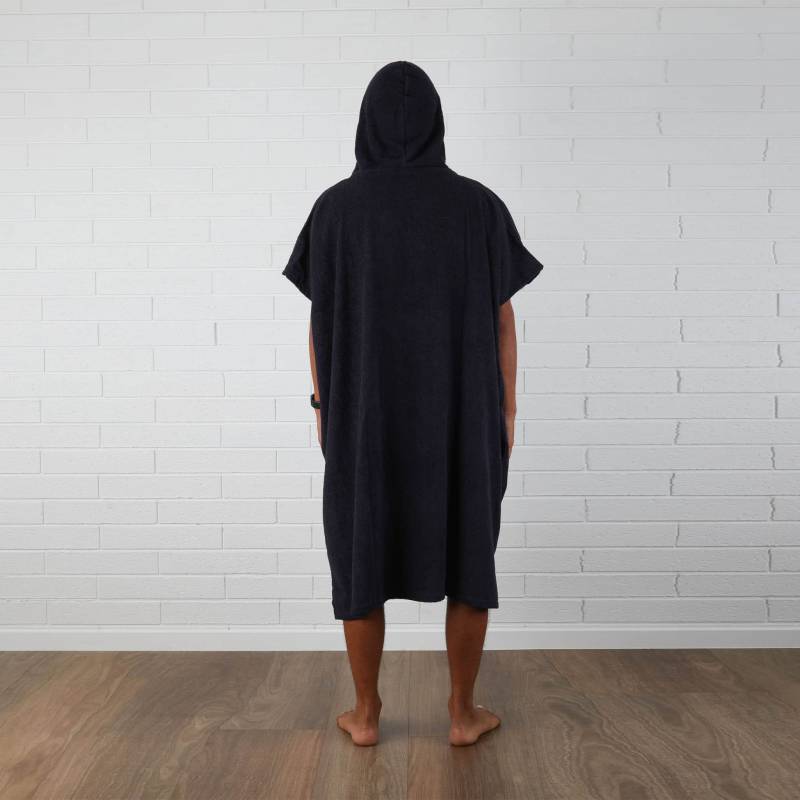 T&C OG CF Hooded Towel Midnight - back with hood on