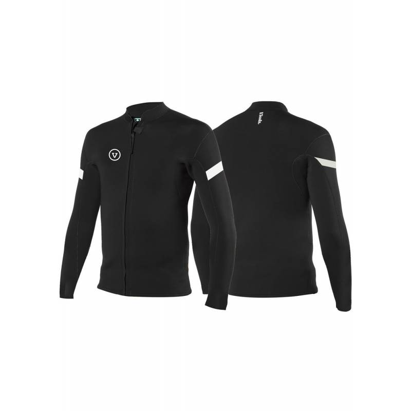 Vissla Raditude 2mm Front Zip Wetsuit Top Jacket - Black