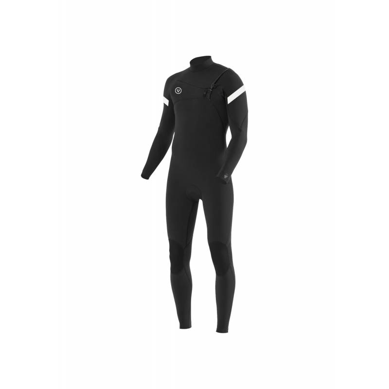 Vissla 7 Seas Raditude 3/2 Chest Zip Wetsuit - Black front