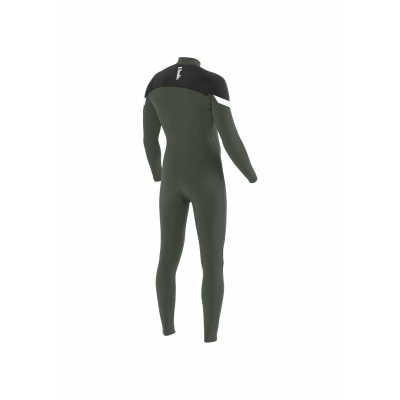Vissla 7 Seas Raditude 3/2 Full Chest Zip Wetsuit - Evergreen back