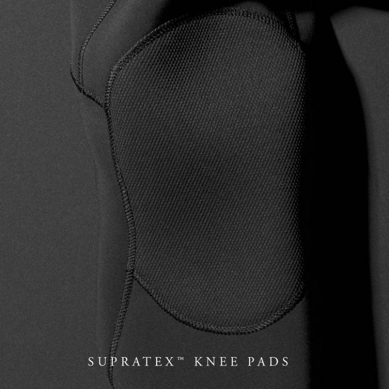 Vissla Boys 7 Seas 2/2 S/S Chest Zip Wetsuit - Black knee pades