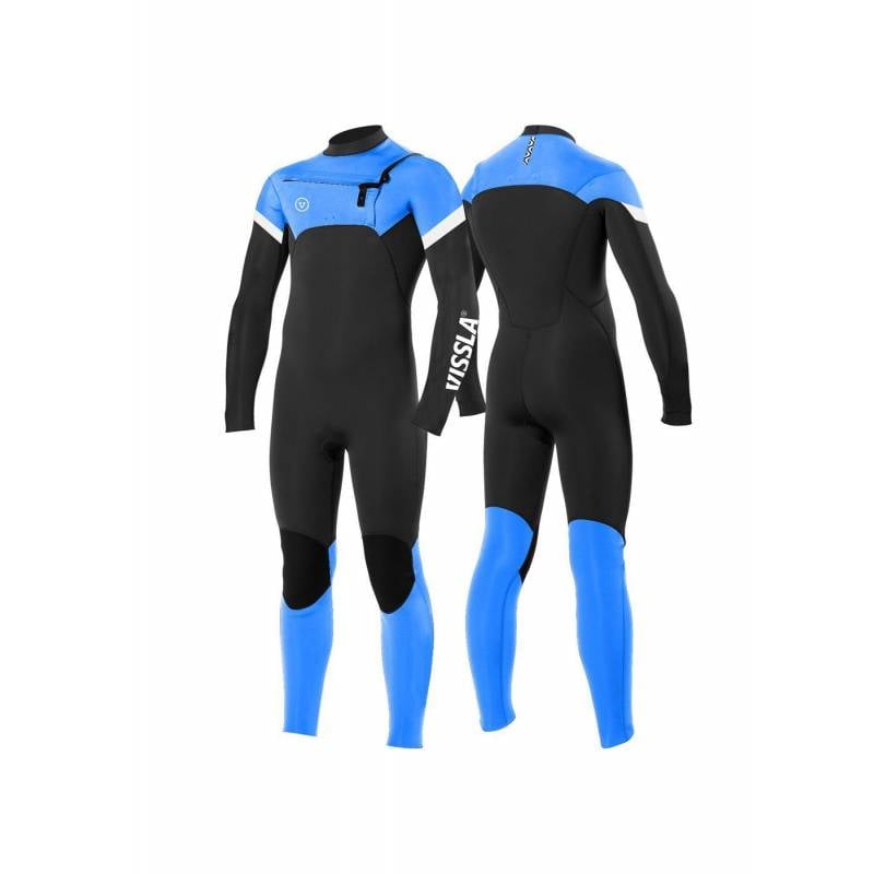Vissla Boys 7 Seas Raditude 3/2 Chest Zip Wetsuit - Super Blue 1