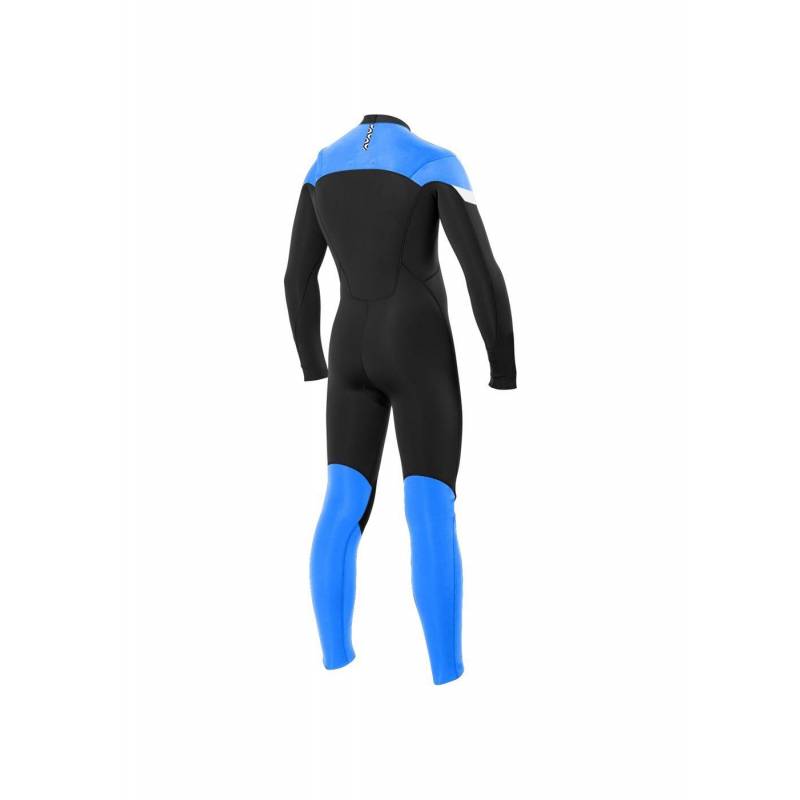 Vissla Boys 7 Seas Raditude 3/2 Chest Zip Wetsuit - Super Blue back